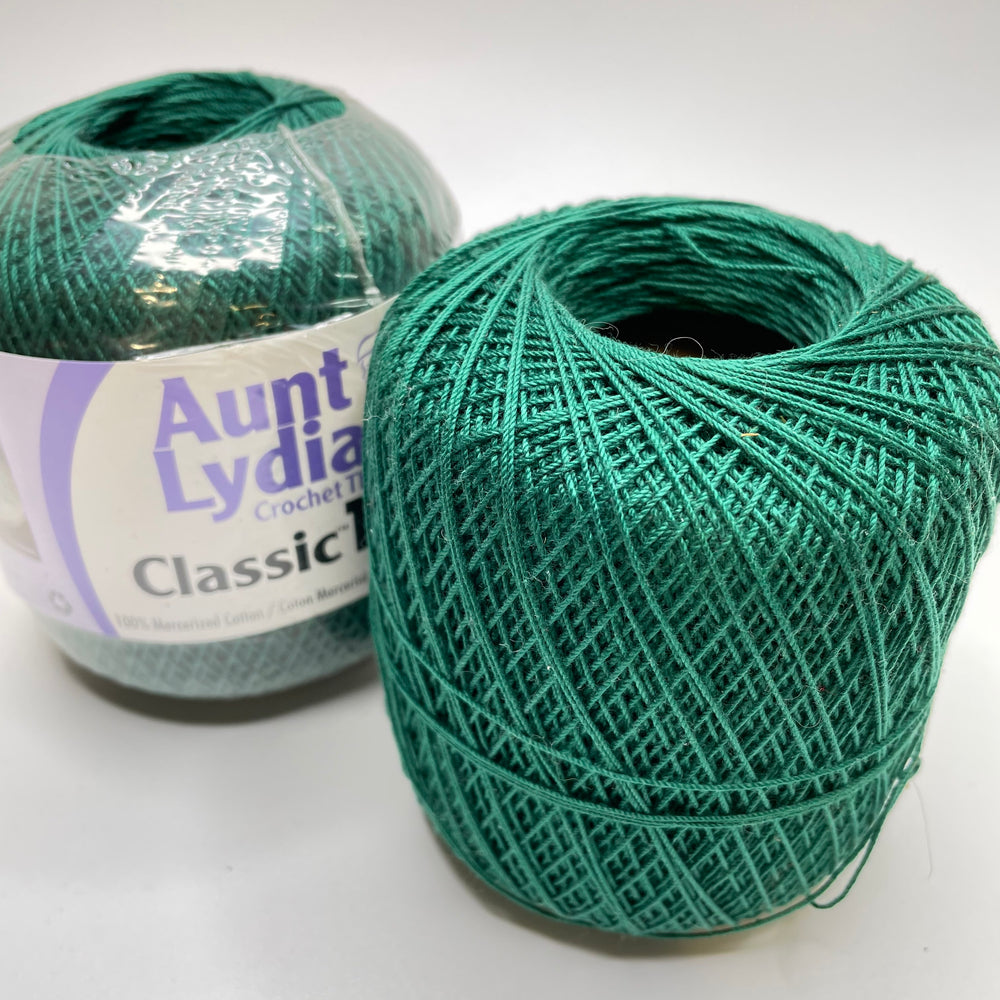 Crochet Thread Yarn - Dark Green - Individual (6782231445617)