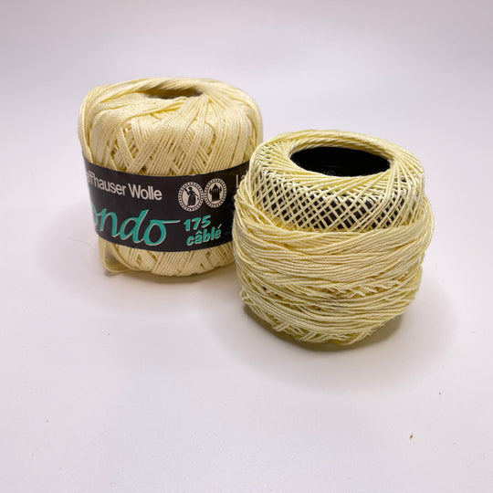 Crochet Thread Yarn - Light Yellow - 2 Pack (6782234656881)