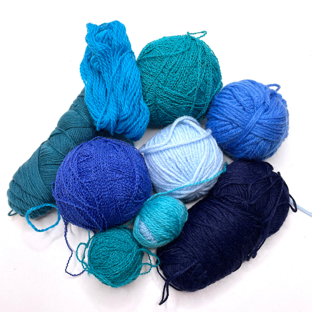 Blue Yarn Grab Bag Yarn - Blue Multi - 9 Pack (6782268735601)