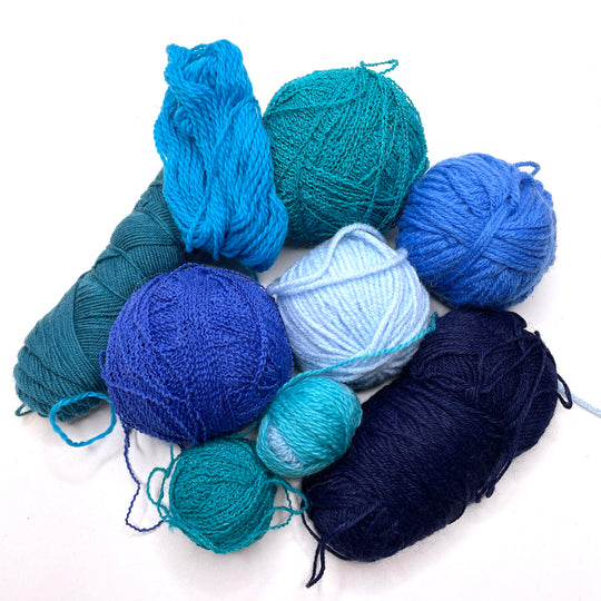 Blue Yarn Grab Bag Yarn - Blue Multi - 9 Pack (6782268735601)
