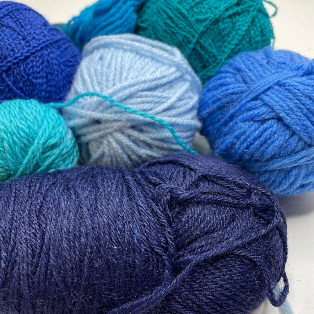 Blue Yarn Grab Bag Yarn - Blue Multi - 9 Pack (6782268735601)