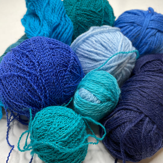 Blue Yarn Grab Bag Yarn - Blue Multi - 9 Pack (6782268735601)