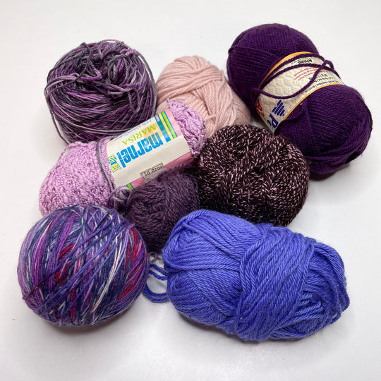 Purple Yarn Grab Bag Yarn - Purple Multi - 8 Pack (6782269685873)