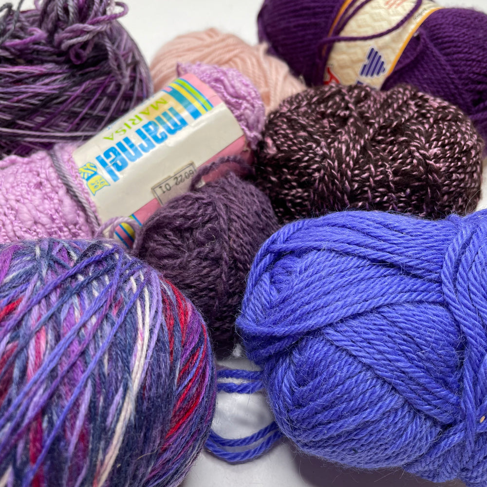 Purple Yarn Grab Bag Yarn - Purple Multi - 8 Pack (6782269685873)