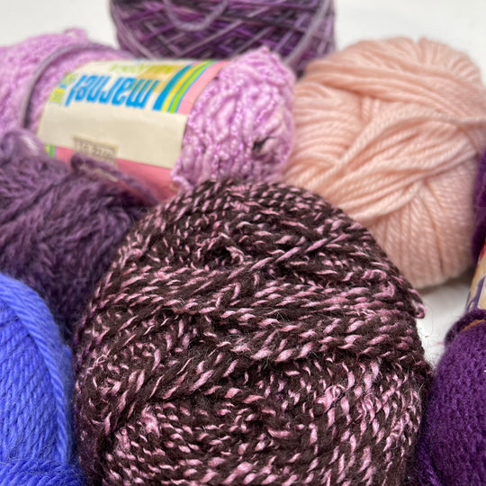 Purple Yarn Grab Bag Yarn - Purple Multi - 8 Pack (6782269685873)