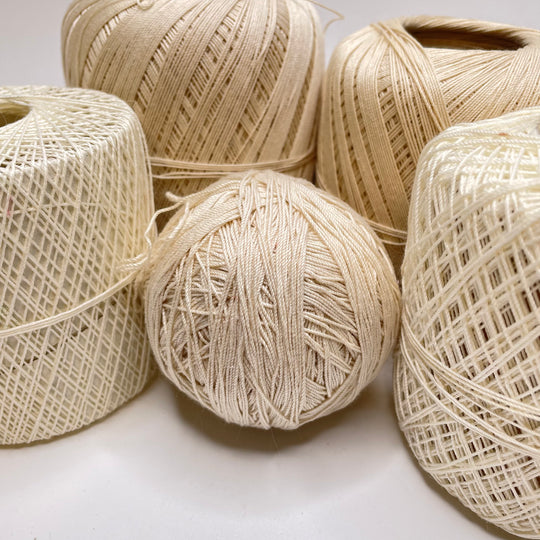 Crochet Thread Mismatched Pack Yarn - Cream Multi - 5 Pack (6783372525681)