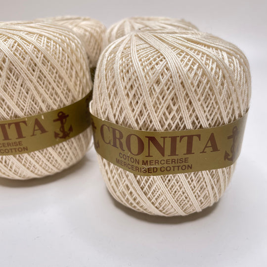 Cronita Crochet Yarn Yarn - Cream - Individual (6783374786673)