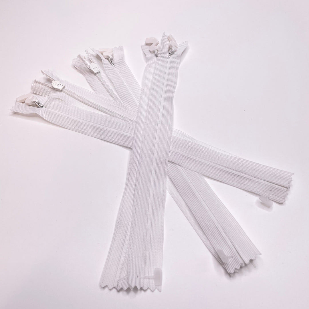 8" Simpli - Invisible Zipper - Closed End - White - 2 Pack (6753569734769)