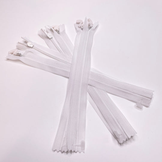 8" Simpli - Invisible Zipper - Closed End - White - 2 Pack (6753569734769)