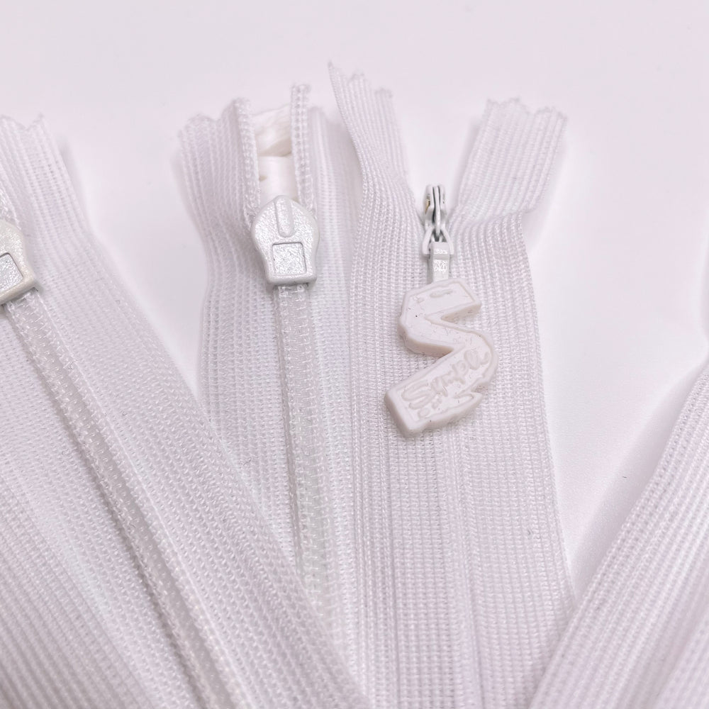 8" Simpli - Invisible Zipper - Closed End - White - 2 Pack (6753569734769)