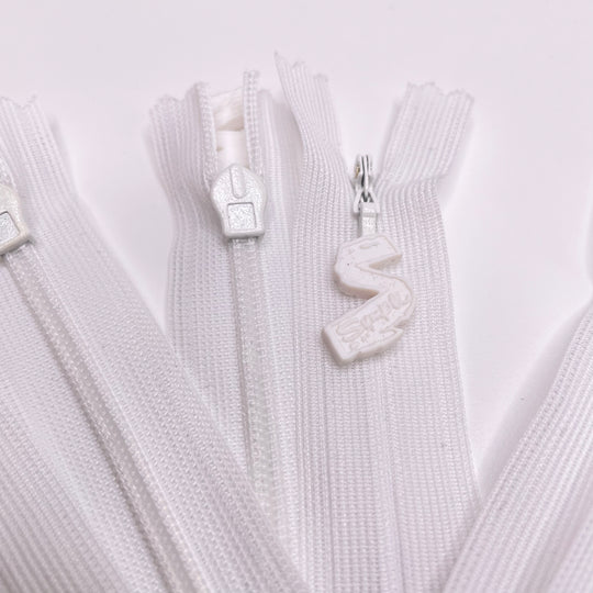 8" Simpli - Invisible Zipper - Closed End - White - 2 Pack (6753569734769)