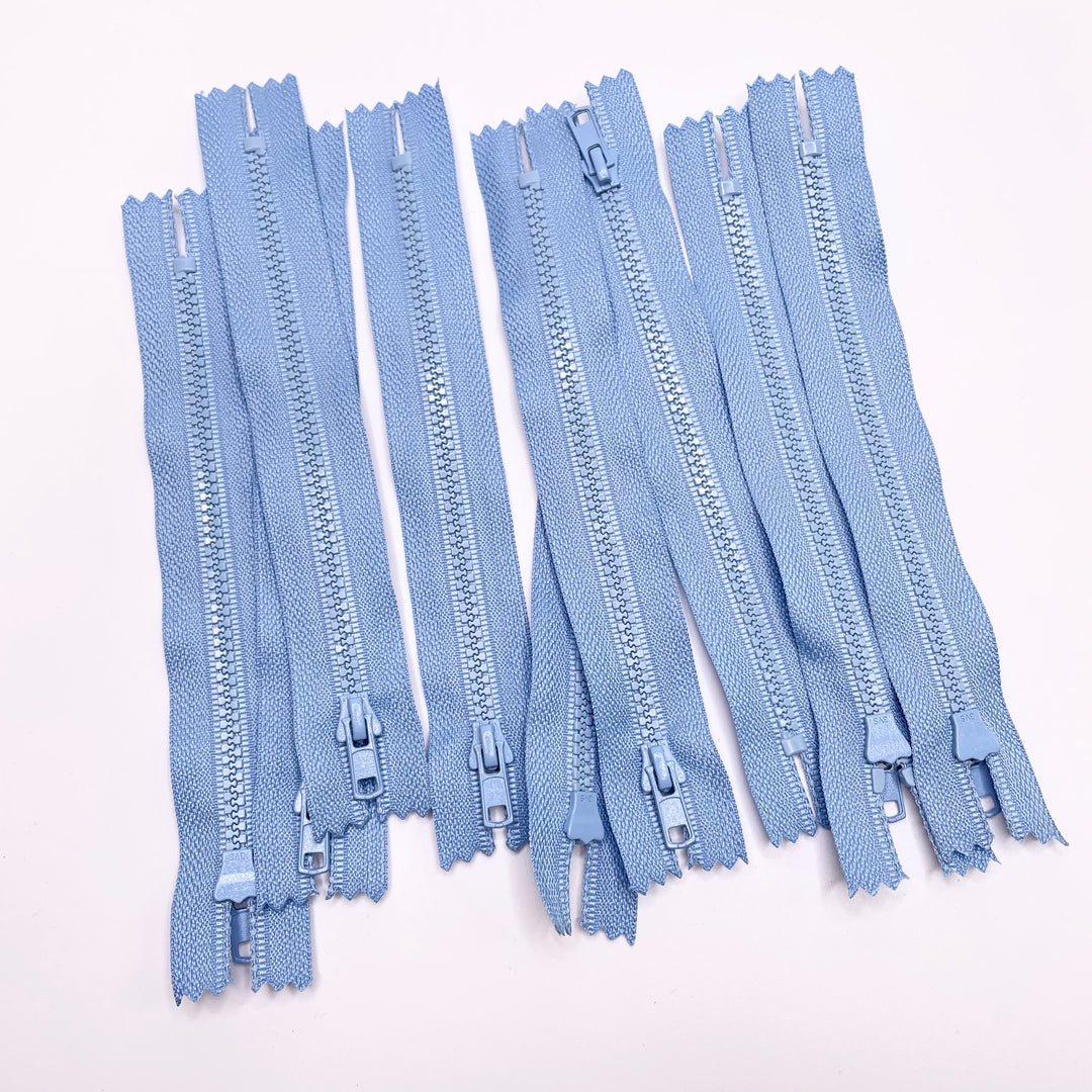 6" Molded Plastic Zipper - Closed End - Blue (6753578090609)