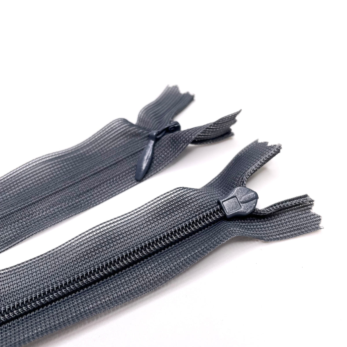 7" Invisible Zipper - Closed End - Grey - 2 Pack (6753579892849)