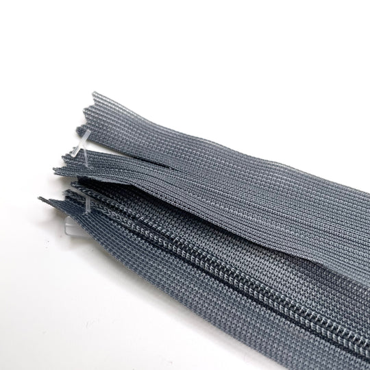7" Invisible Zipper - Closed End - Grey - 2 Pack (6753579892849)