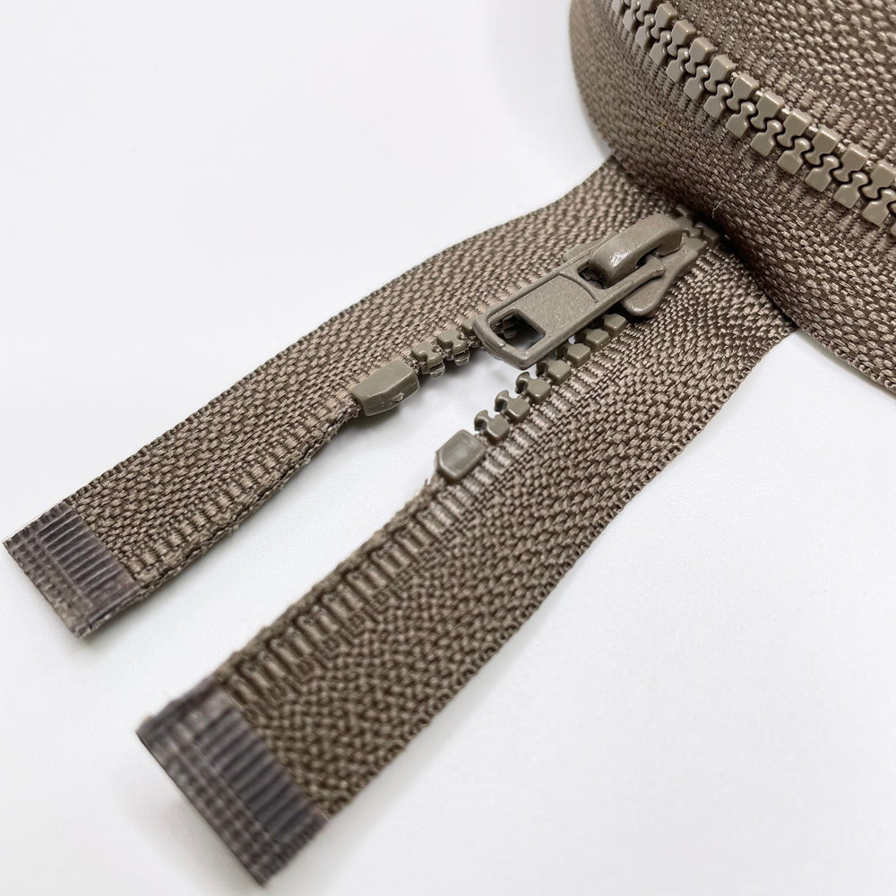 19.5" Molded Plastic Zipper - Separating - Olive Green (6753580449905)