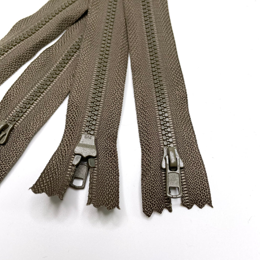 6" Molded Plastic Zipper - Closed End - Army Green (6753583431793)