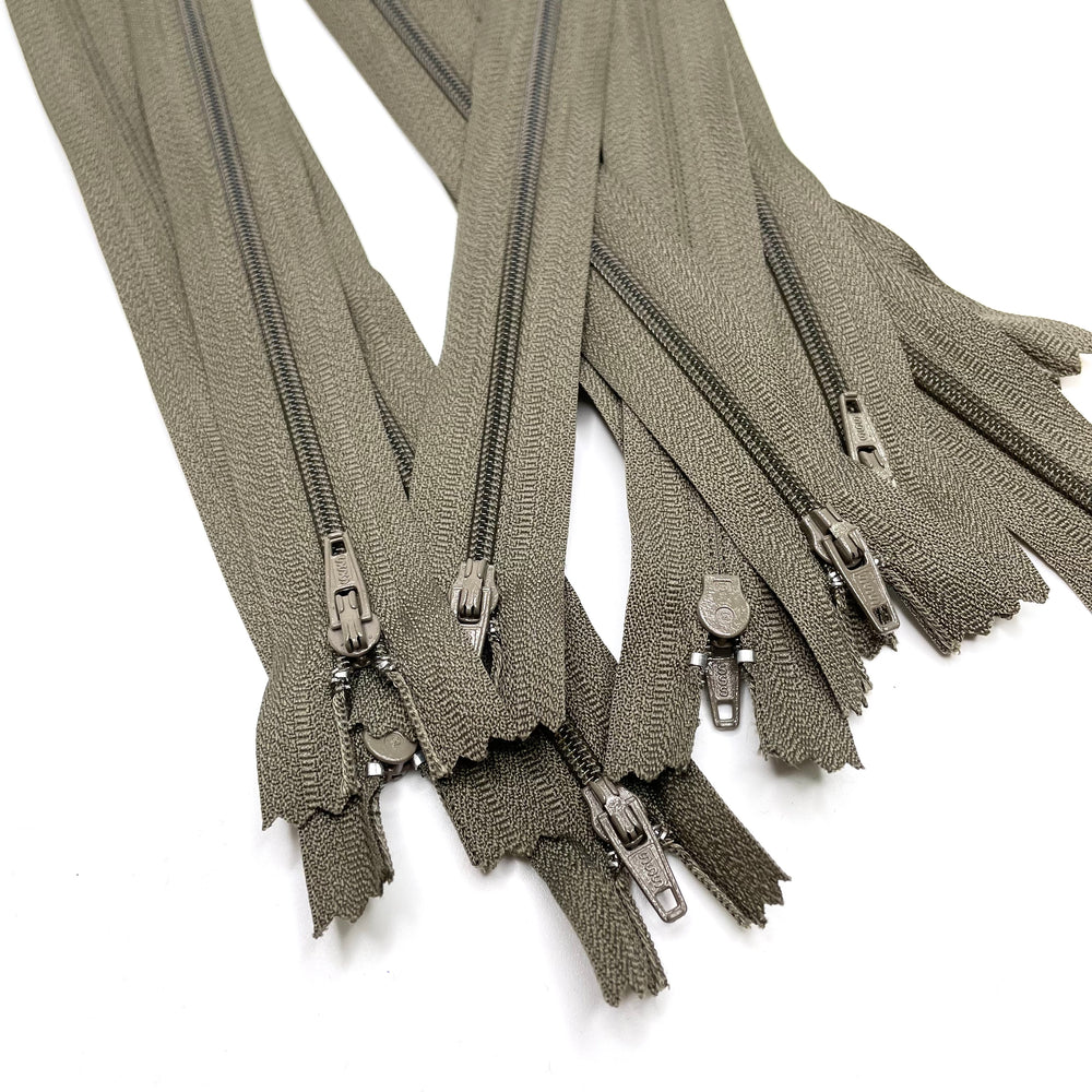 8" YKK Coil Zipper - Closed End - Light Taupe (6753584349297)
