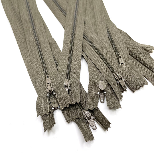 8" YKK Coil Zipper - Closed End - Light Taupe (6753584349297)