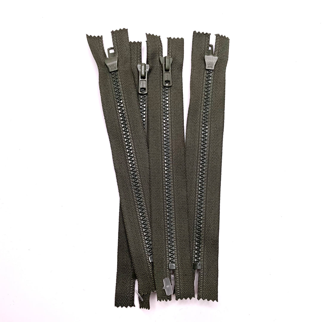 6" LCB Molded Plastic Zipper - Closed End - Green - 2 Pack (6753586708593)