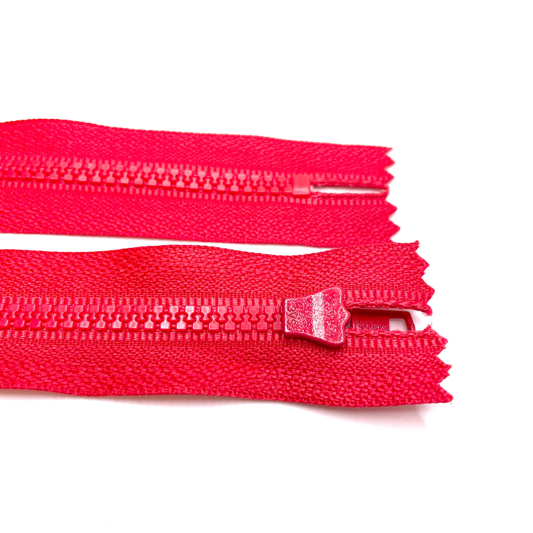 6" Molded Plastic Zipper - Closed End - Deep Coral (6753593131121)