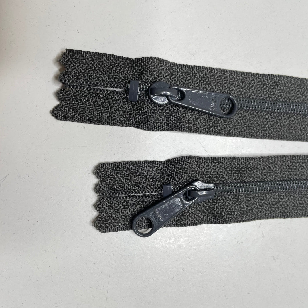 7" YKK Coil Zipper - Closed End - Brown - 2 Pack (6758265847921)
