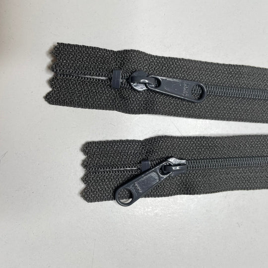 8" YKK Coil Zipper - Closed End - Brown - 2 Pack (6758266110065)