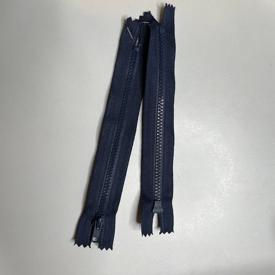 7" YKK Coil Zipper - Closed End - Navy - 2 Pack (6758269091953)