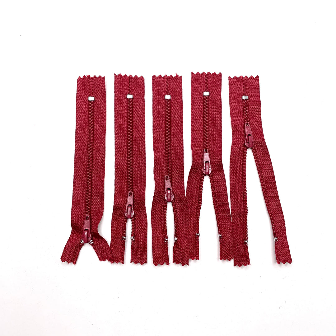 5" Coil Zipper - Closed End - Red (6758313295985)