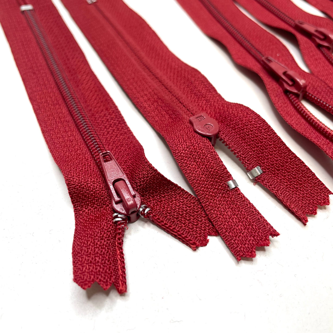 5" Coil Zipper - Closed End - Red (6758313295985)