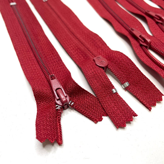 5" Coil Zipper - Closed End - Red (6758313295985)