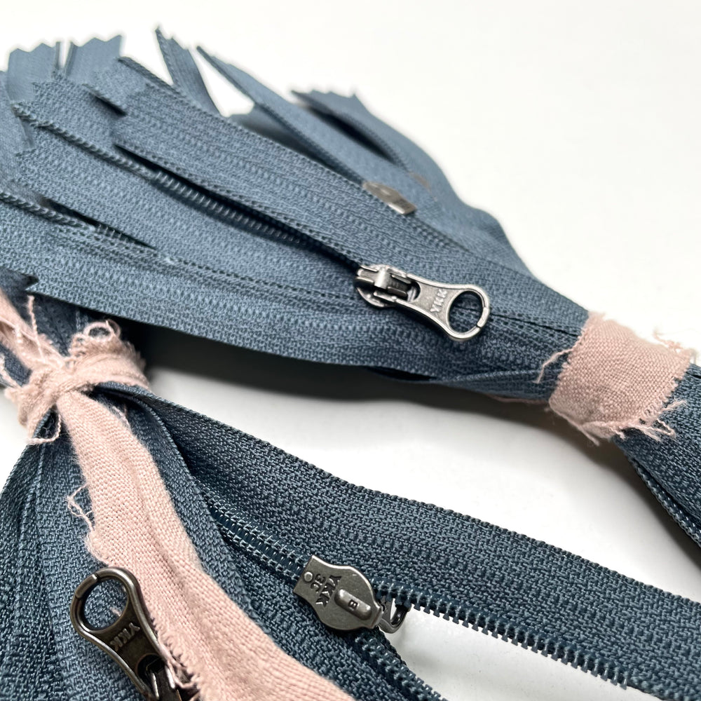 6" YKK Invisible Zipper - Closed End - Dark Grey - 10 Pack (6758318833777)