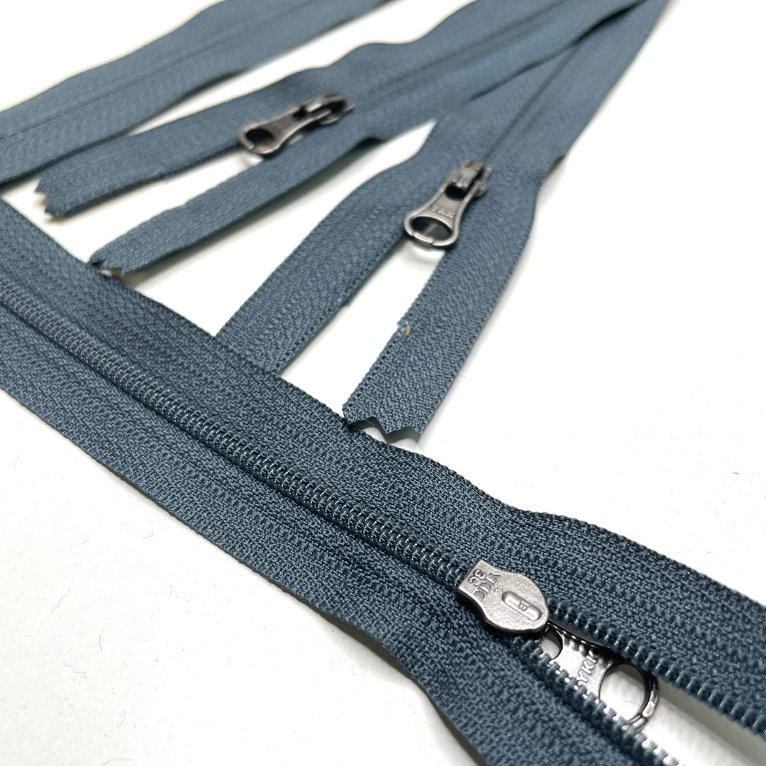 7" YKK Invisible Zipper - Closed End - Dark Grey - 2 Pack (6758321160305)