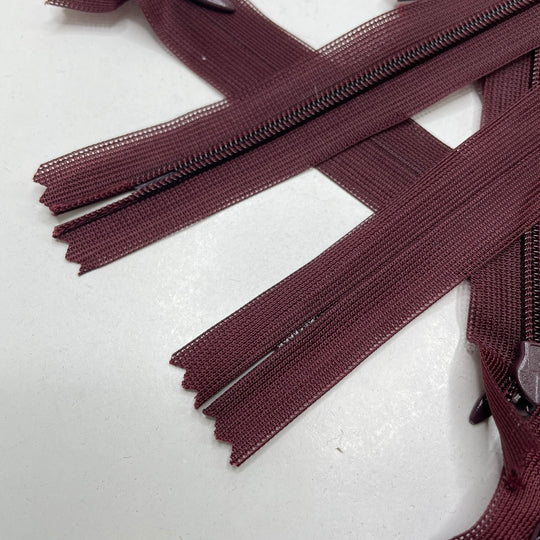 6" Invisible Zipper - Closed End - Burgundy (6758345179249)