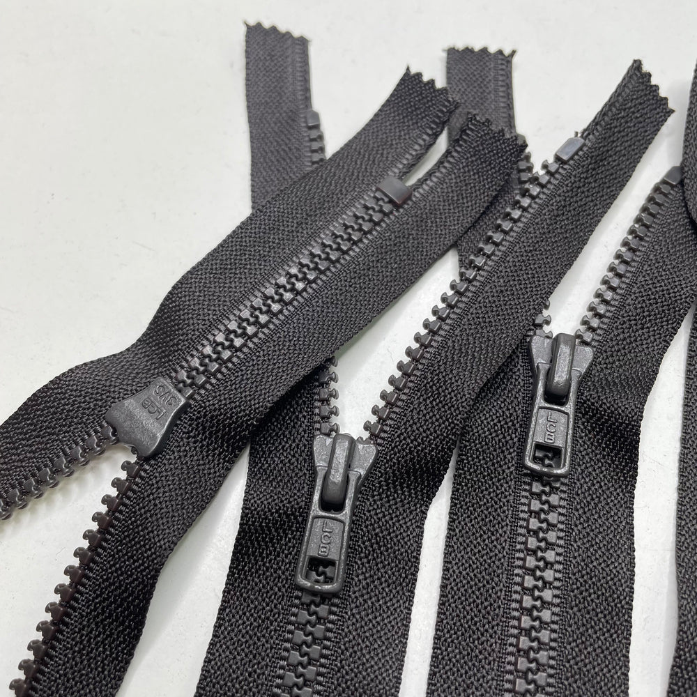 6" Molded Plastic Zipper - Closed End - Dark Brown (6758345932913)