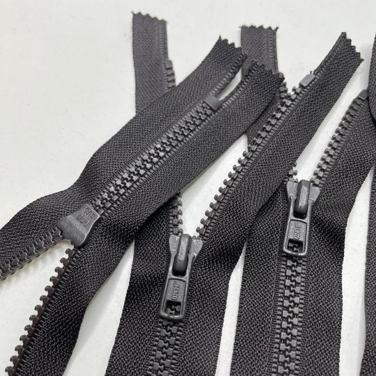 6" Molded Plastic Zipper - Closed End - Dark Brown (6758345932913)
