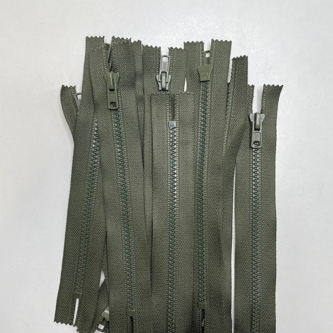 6" YKK Molded Plastic Zipper - Closed End - Green (6758348390513)