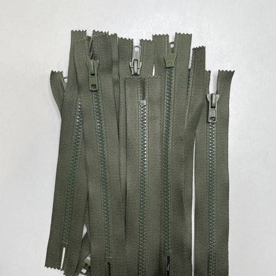 6" YKK Molded Plastic Zipper - Closed End - Green (6758348390513)
