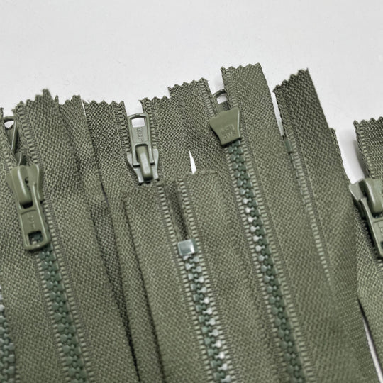 6" YKK Molded Plastic Zipper - Closed End - Green (6758348390513)