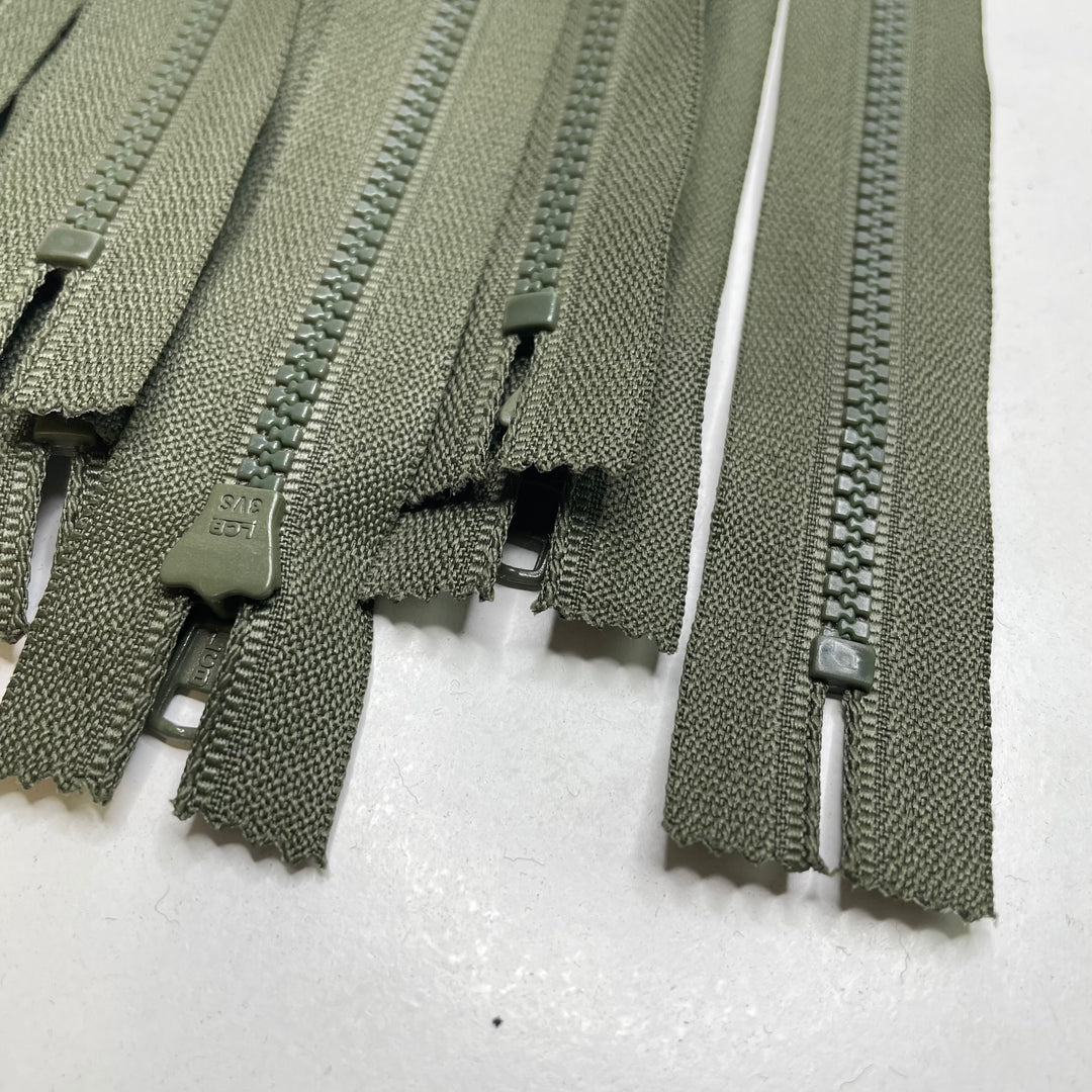 6" YKK Molded Plastic Zipper - Closed End - Green (6758348390513)