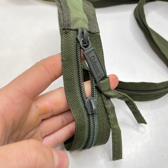 108" Coleman Tent Zipper - Coil Zipper - Two-Way Separating - Green (6812142862449)