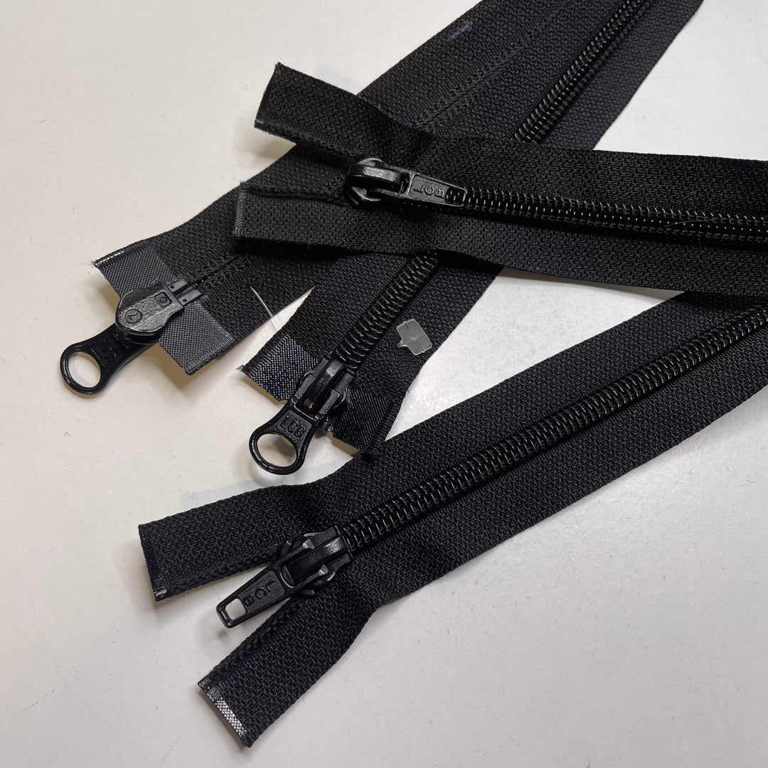 22" LCB Coil Zipper - Two-Way Separating - Black - 2 Pack