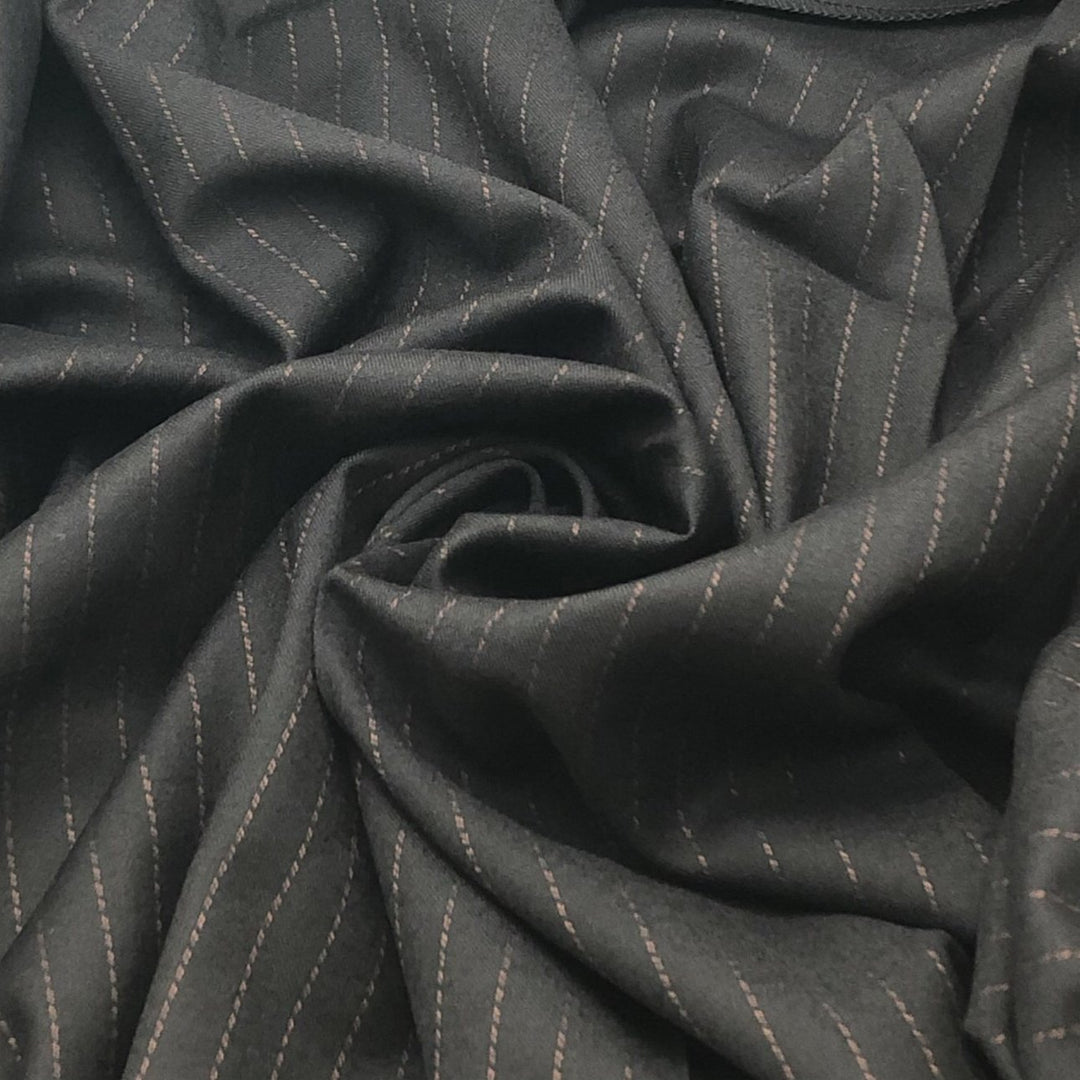 Halloween Town Stripe - Woven - Black / Copper - 1.08M Bundle - FABCYCLE Deadstock and Sustainble Fabrics and Sewing Supplies (4582496600177)