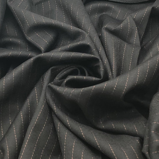 Halloween Town Stripe - Woven - Black / Copper - 1.08M Bundle - FABCYCLE Deadstock and Sustainble Fabrics and Sewing Supplies (4582496600177)