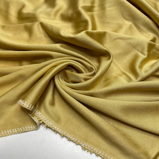 Liquid Gold - Jersey Silk Knit - Gold - 1M Bundle - FABCYCLE Deadstock and Sustainble Fabrics and Sewing Supplies (6790915162225)