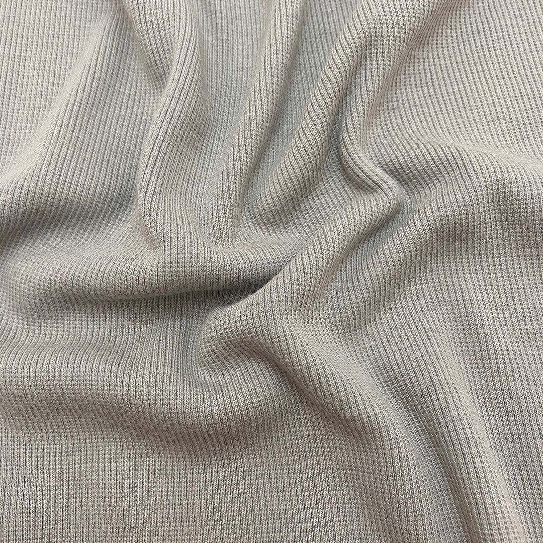 Bamboo Cotton 2X2 Rib - Knit - Chinchilla - Grey - 1/2 Meter - FABCYCLE Deadstock and Sustainble Fabrics and Sewing Supplies (4563292553329)