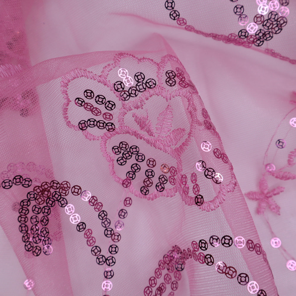 Helen's Bridal Shower - Sequins Poly Knit - Pink - 2M Bundle - FABCYCLE Deadstock and Sustainble Fabrics and Sewing Supplies (4667983855729)