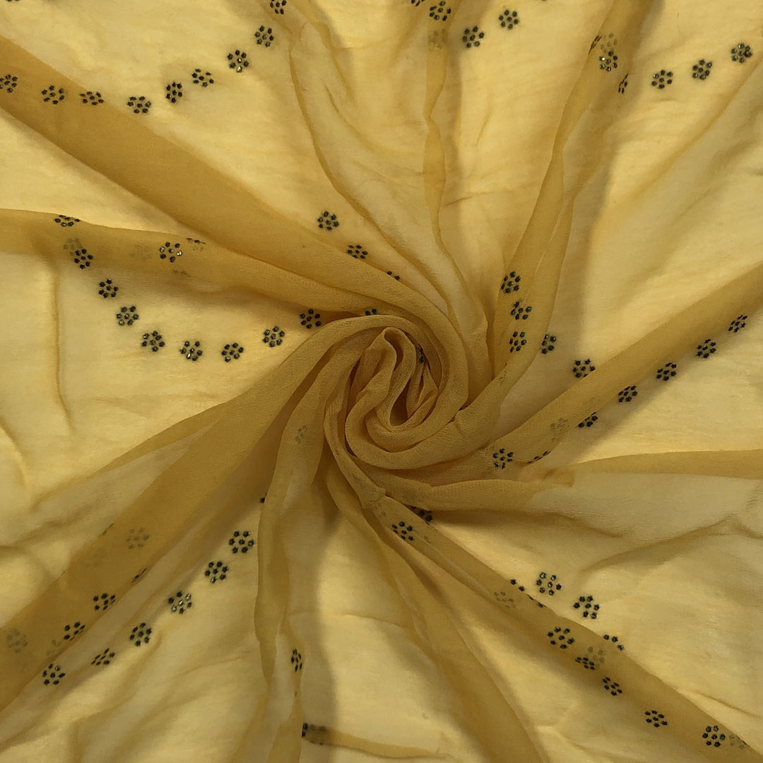 Astrological Sun - Silk Woven - Tumeric Yellow - 2.00M Bundle - FABCYCLE Deadstock and Sustainble Fabrics and Sewing Supplies (4612532764785)