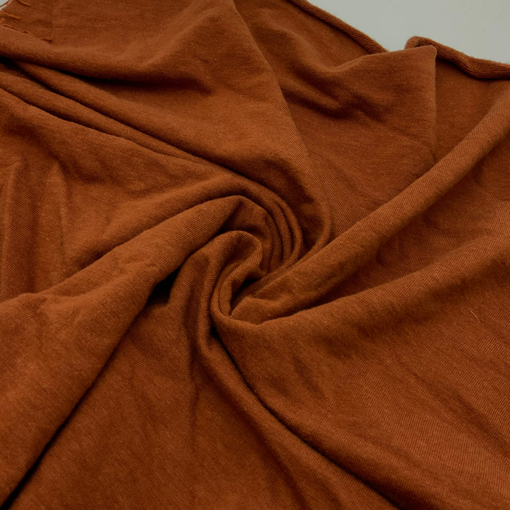 Sunbaked- Bamboo/Cotton Stretch Jersey - Orange - 1M Bundle - FABCYCLE Deadstock and Sustainble Fabrics and Sewing Supplies (4576049528945)