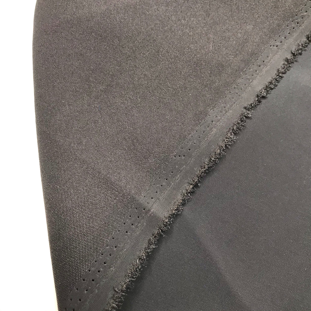 Charcoal Piece - Water Resistant Double Cloth Weave Nylon Woven - Black - 0.9M Bundle - FABCYCLE Deadstock and Sustainble Fabrics and Sewing Supplies (6589062316145)