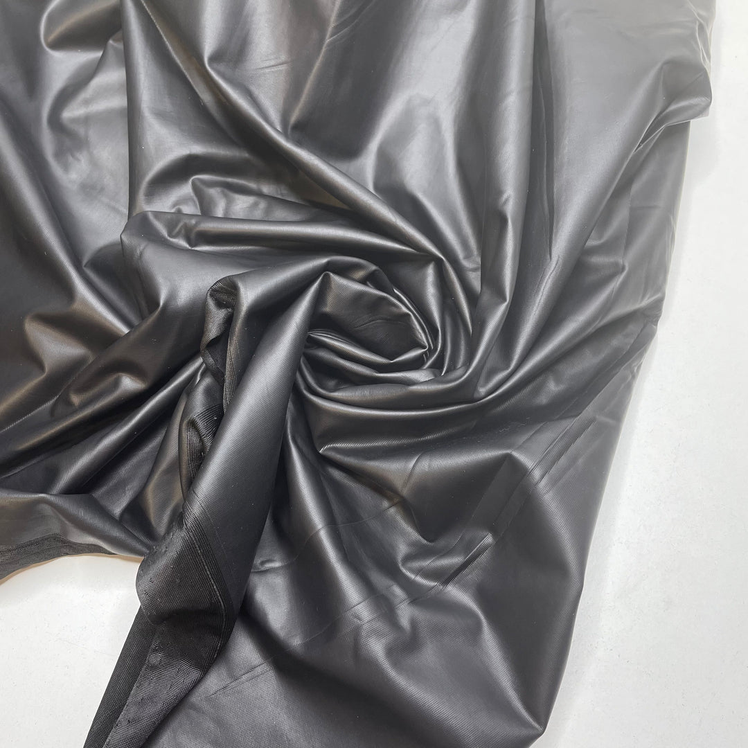 Just Like That - Water Resistant Pleather Polyester Backing PU Knit - Black - 3.5M Bundle - FABCYCLE Deadstock and Sustainble Fabrics and Sewing Supplies